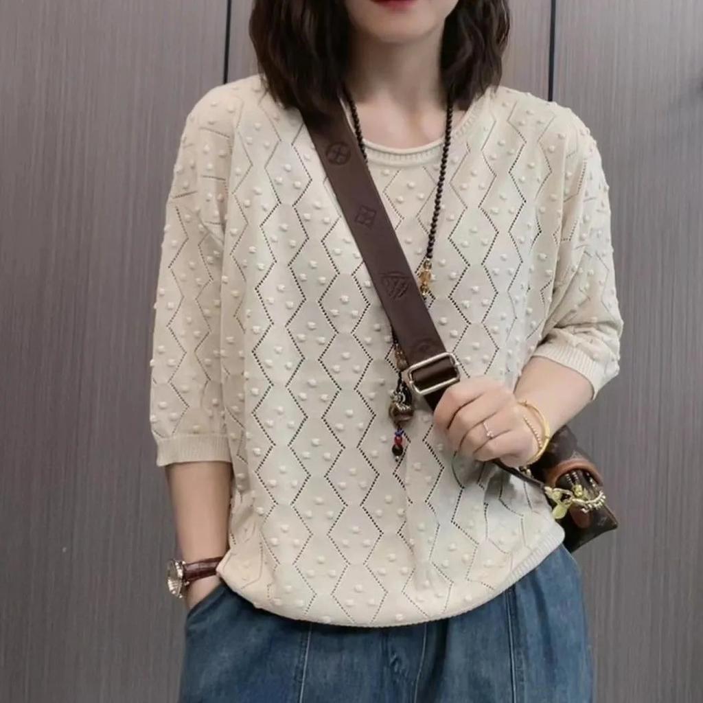 WTEMPO О-образный вырез свободный длинный рукав весна осень свитера женские однотонные повседневные ретротеплые вязаные пуловеры