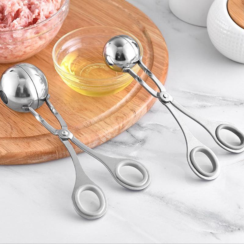 Ложка для приготовления фрикаделек с антипригарным покрытием, толстая мясорубка из нержавеющей стали, кухонный гаджет