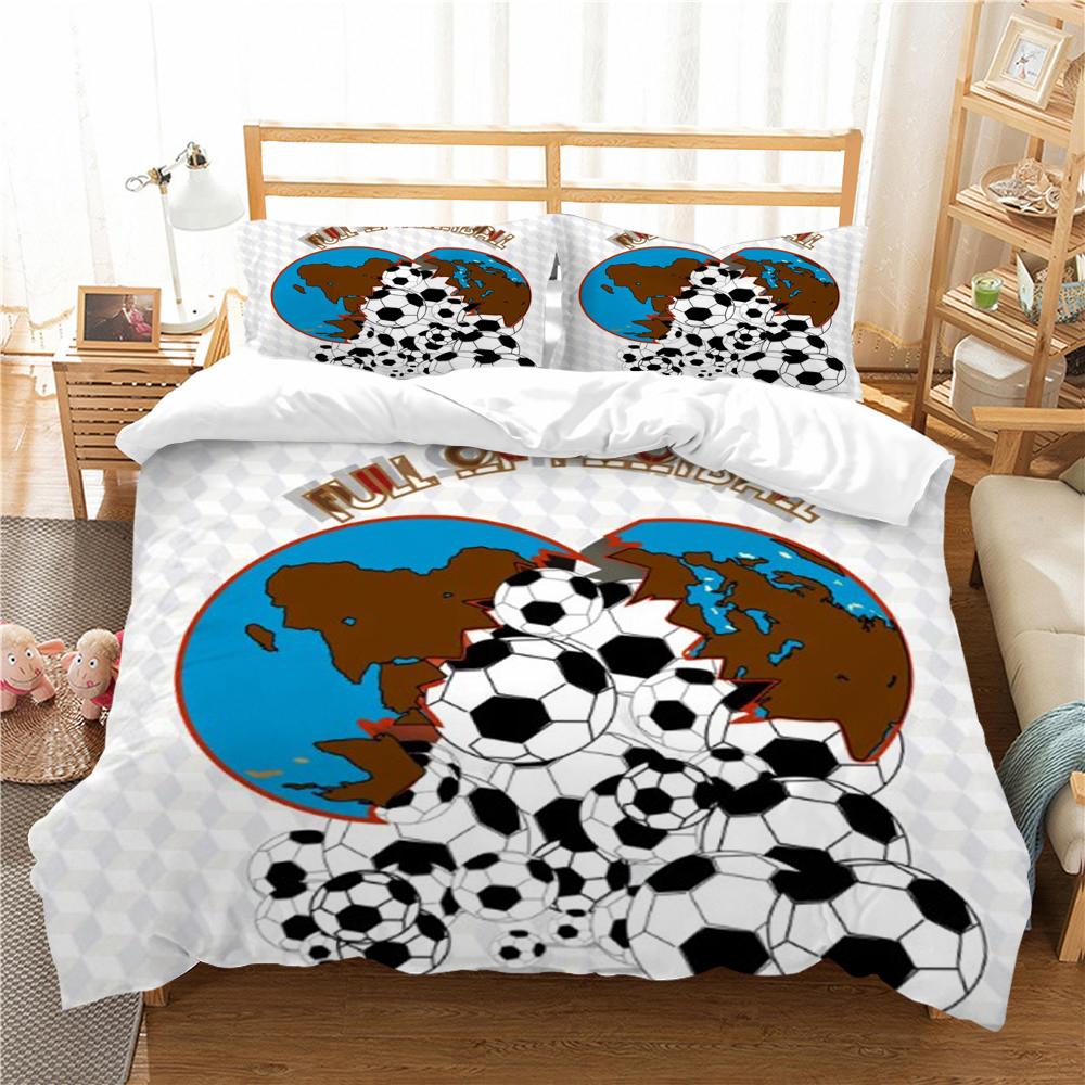 Домашнее постельное белье с 3D футбольным принтом, одеяло, пододеяльник, комплект постельного белья, пододеяльники, детский постельный костюм для мальчиков, удобный