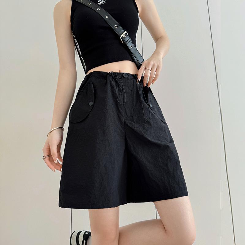 Дышащие быстросохнущие летние шорты-карго с высокой талией и большими карманами для женщин