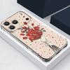 Чехол с узором алой красной розы для iPhone 17 Pro Max, чехол для iPhone 16 15 14 13 Pro Max 11, противоударный прозрачный мягкий силиконовый чехол