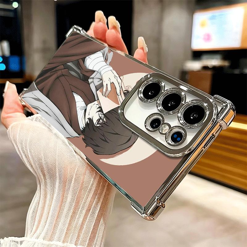 Чехол для телефона Bungo Stray Dogs Дазай с покрытием для Samsung Galaxy S24 S25 FE S26 Edge S23 Ultra S22 S21 Plus S20 Противоударный с подушкой безопасности Co