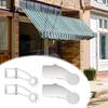 2Pcs Awning Brackets With Lids For 40mm Square Tube Retractable Gearbox Support Aluminum Alloy Awning Parts For 40mm Square Tube