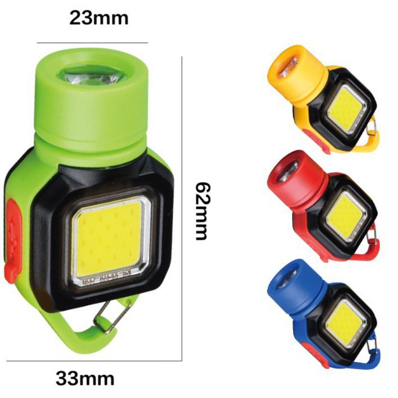 1Pcs Multi-functional Keychain Flashlight Outdoor Portable Work Light Outdoor Camping Light USB Rechargeable Emergency Light