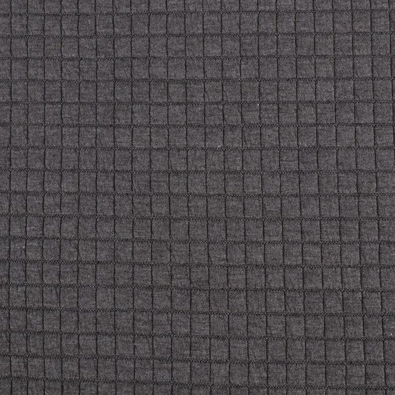 Square Grid Air Layer Jacket: Wire-Padded Polyester-Ammonia Fabric for Casual Home Wear.