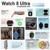 Новые умные часы с температурой тела Ultra Series 8, NFC, умные часы с беспроводной зарядкой, Bluetooth, звонки для мужчин