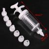 Новые 8 трубчатых насадок со шприцем, пластиковая насадка для выпечки крема, дозатор для глазури, кондитерские насадки для крема, инструмент для украшения кондитерских трубочек