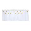 Kitchen Tiers Cabinet Embroidery Curtain Short Curtain Half  Window Treatment(Yellow Stars)