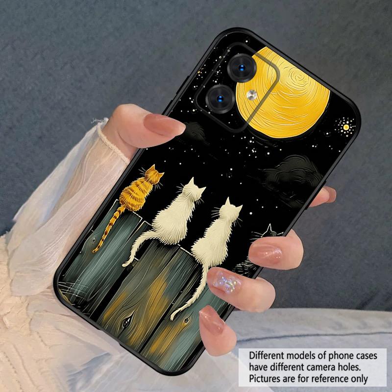 Фон Кошка Для Motorola Moto G 04 G05 G14 15 24 34 35 54 55 75 84 85 Edge 40 50 Fusion 60 Fusion силиконовый мягкий чехол для телефона