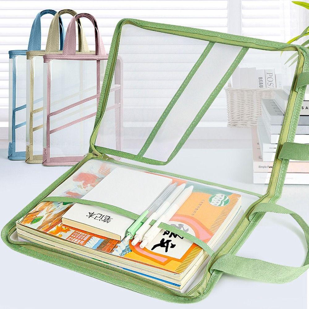 PVC Transparent File Bag Transparent Data Storage Bag New Document Bag School Office Supplies