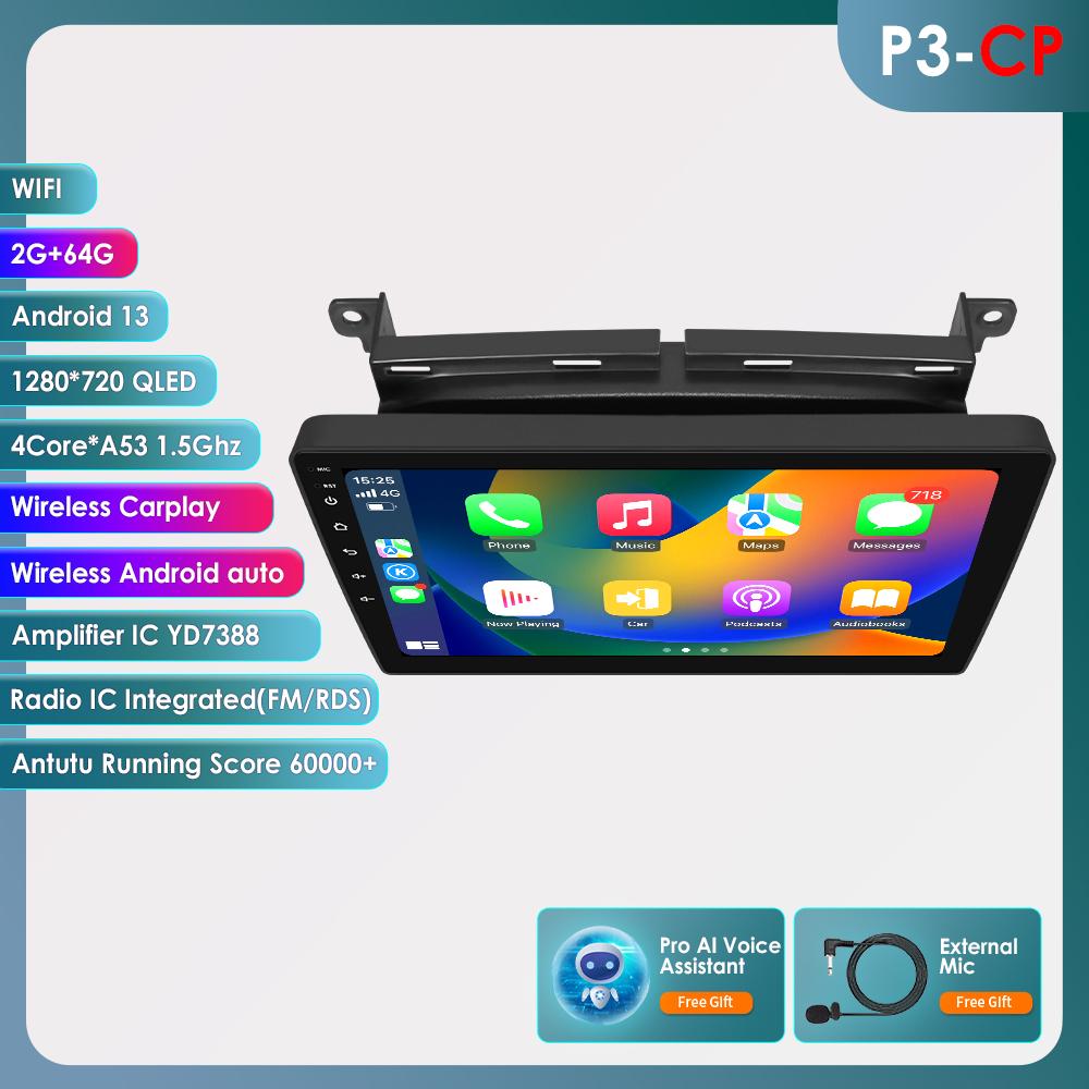 OSSURET Carplay Автомобильные интеллектуальные системы Carplay Android 13 Автомобильное радио для Fiat 500 2016 2017 2018 2019 Мультимедийный видеоплеер WIFI Авторадио Bluetooth