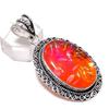 Orange Triplet Opal Handmade 925 Sterling Silver Jewelry Pendant 2.17" c9S71
