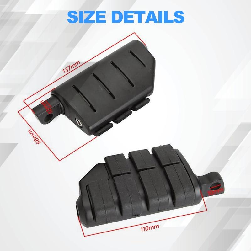 1 пара черных подножек для мотоцикла, подножки для мотоцикла (левый &