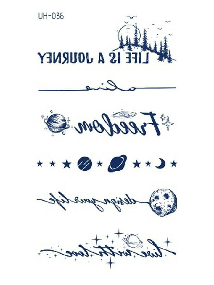 Водостойкие полуперманентные татуировки-наклейки на травяной основе для мужчин и женщин