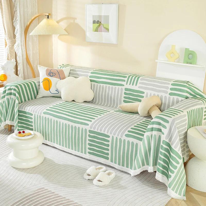 Полиэстер Хлопок Печатный Диван Полотенце Синель Диванные Одеяла Все Включено Чехол Ткань Четыре Сезона Диван Полотенце Анти Кошачьи Царапины