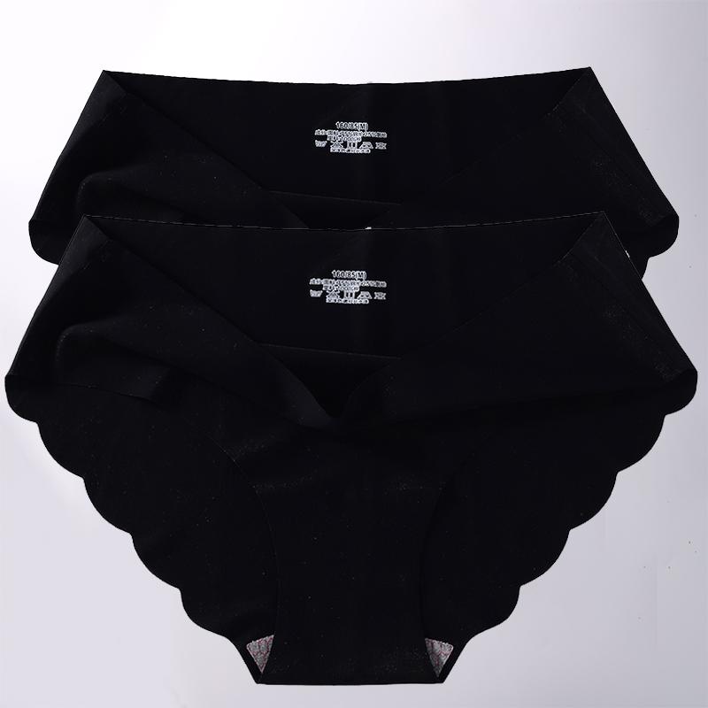 2PCS/Set M-XL Seamless Ice Silk Sexy Women Panties Pantys 7 Solid Colors Breathable Pantys Underwear For Girls Lingerie