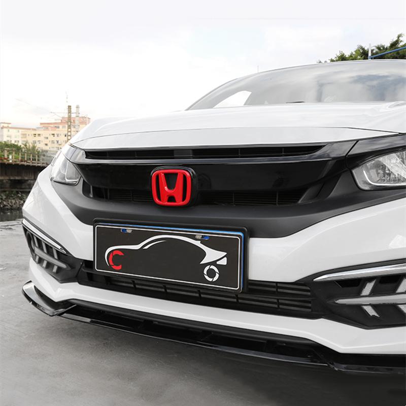 hvqrm7 ABS Auto Steering Wheel Trunk Emblem Front Grille Logo For Honda Civic 2019 2018 2017 2016 Car Styling Decoration Accessories