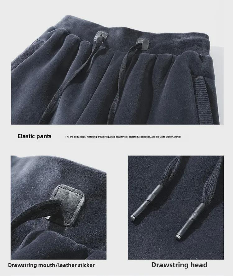 Men's Fleece Hooded Cardigan & Sweater Suit - Warm Casual Wear for Autumn/Winter