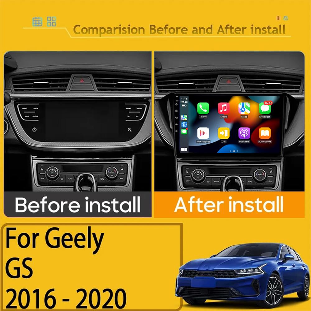 Автомобильный стерео блок мультимедиа для Geely GS 2016 - 2020 Emgrand EC 7 1 2018 - 2020 Радиоплеер GPS BT Carplay Android Auto 2din