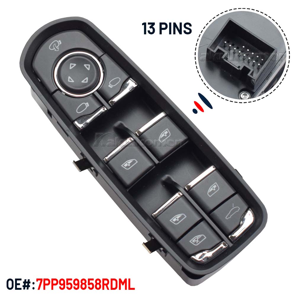 Высококачественная кнопка переключателя стеклоподъемника передней левой двери для Porsche Cayenne Macan Panamera 7PP959858RDML 7PP959858MDML 7PP959858AEDML