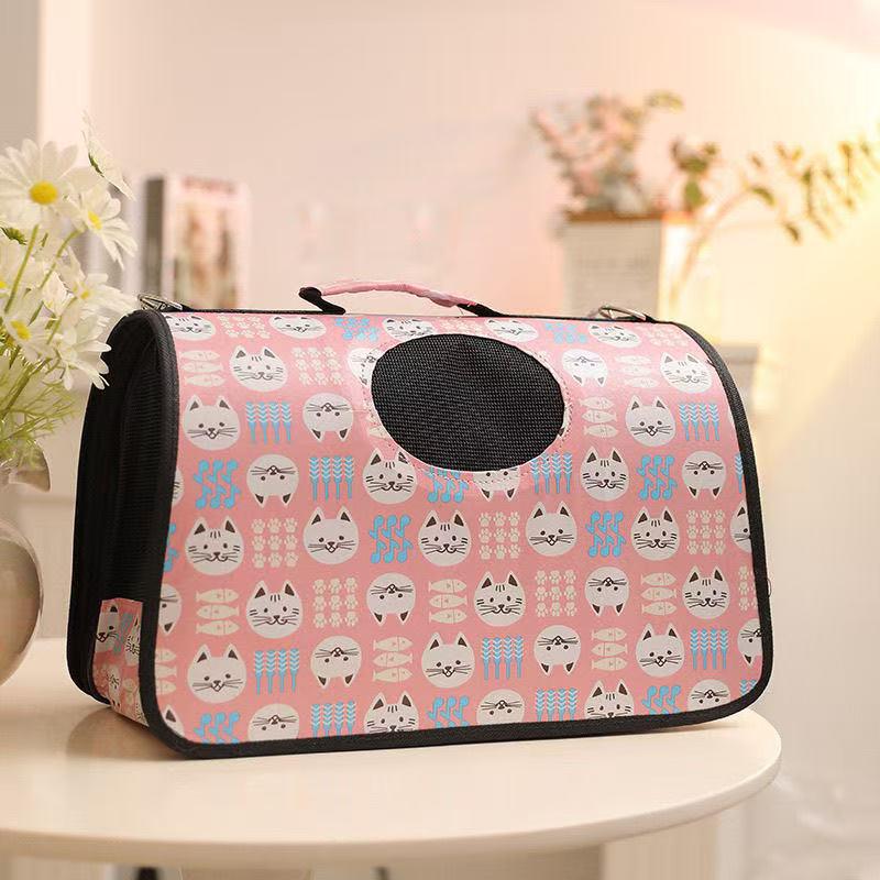 Multi-Color Portable Cat Backpack - Breathable, Foldable, Large Space, Single Shoulder Design for Travel