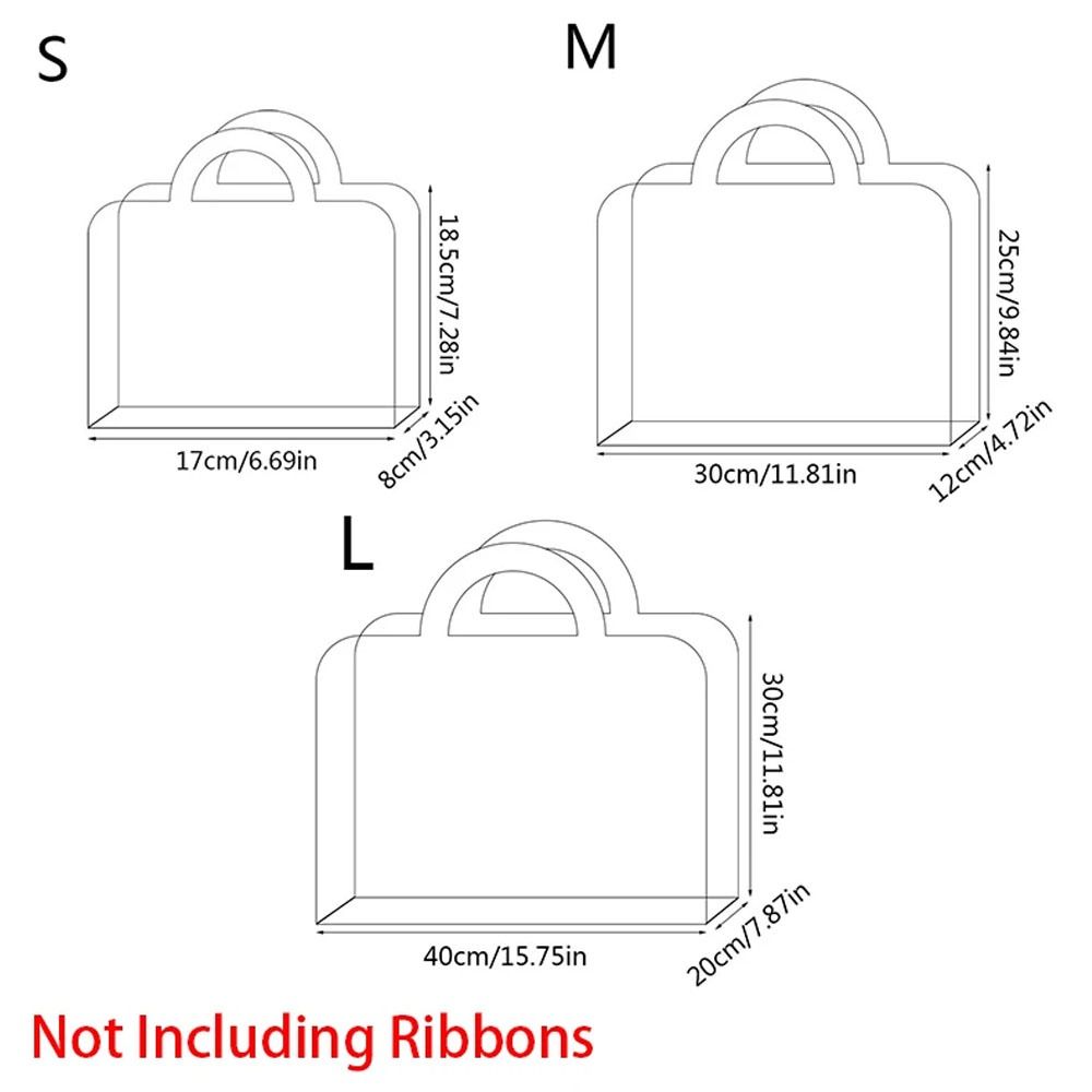 С ручкой Цветочный букет Упаковка Коробки ПЭТ Цветочный Мешок Прозрачный Цветочный Мешок День Рождения Вечеринка