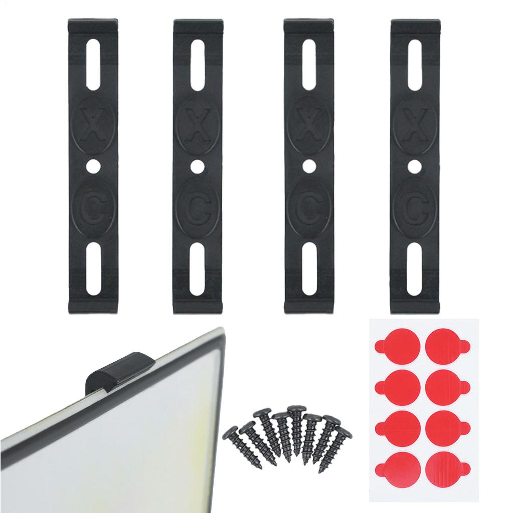 4PCS Car License Plate Holder Weather-Proof Frameless License Plate Frame Car Tag Frame For Front And Rear Car Tags Exterior Car