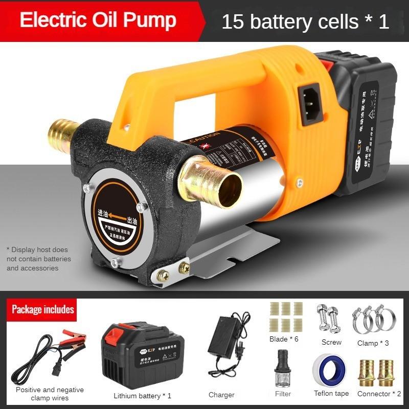 24V Lithium Battery Electric Oil Pump Rechargeable Self-priming Pump Household Diesel Pump Refueling Machine