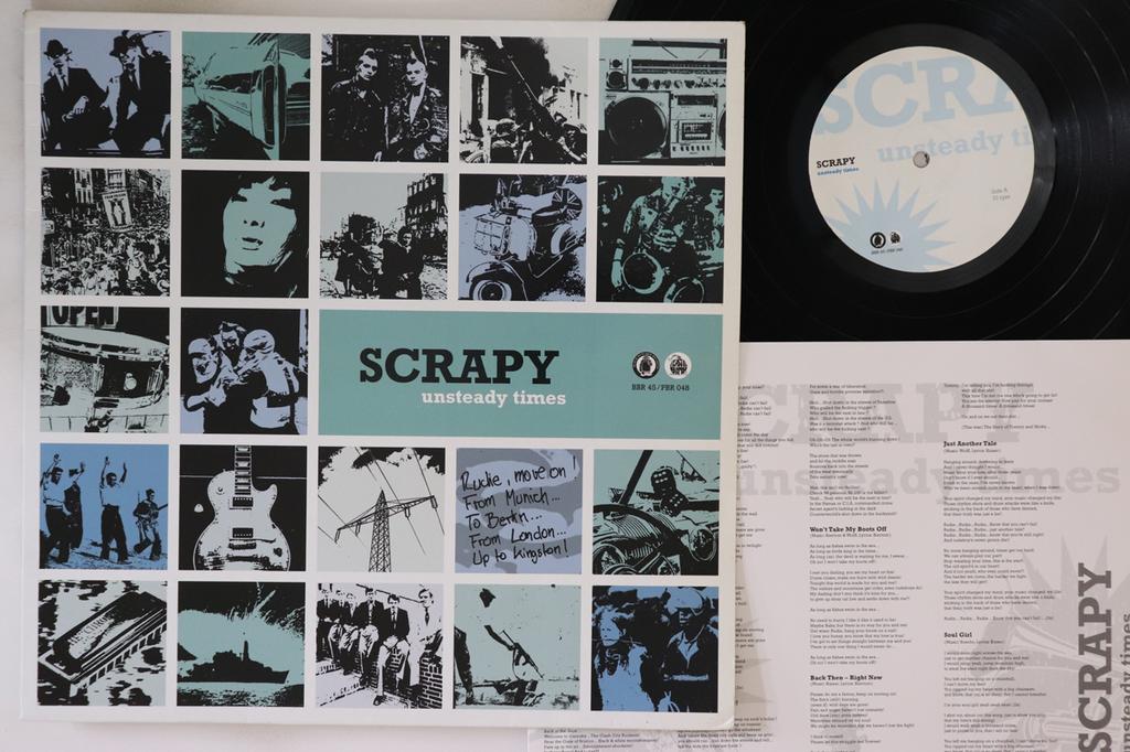 LP Record SCRAPY - Unsteady Times (Jacket Damege) BBR45,PBR048 BLACK BUTCHER, 2004 US Reggae, Ska & Dub Used