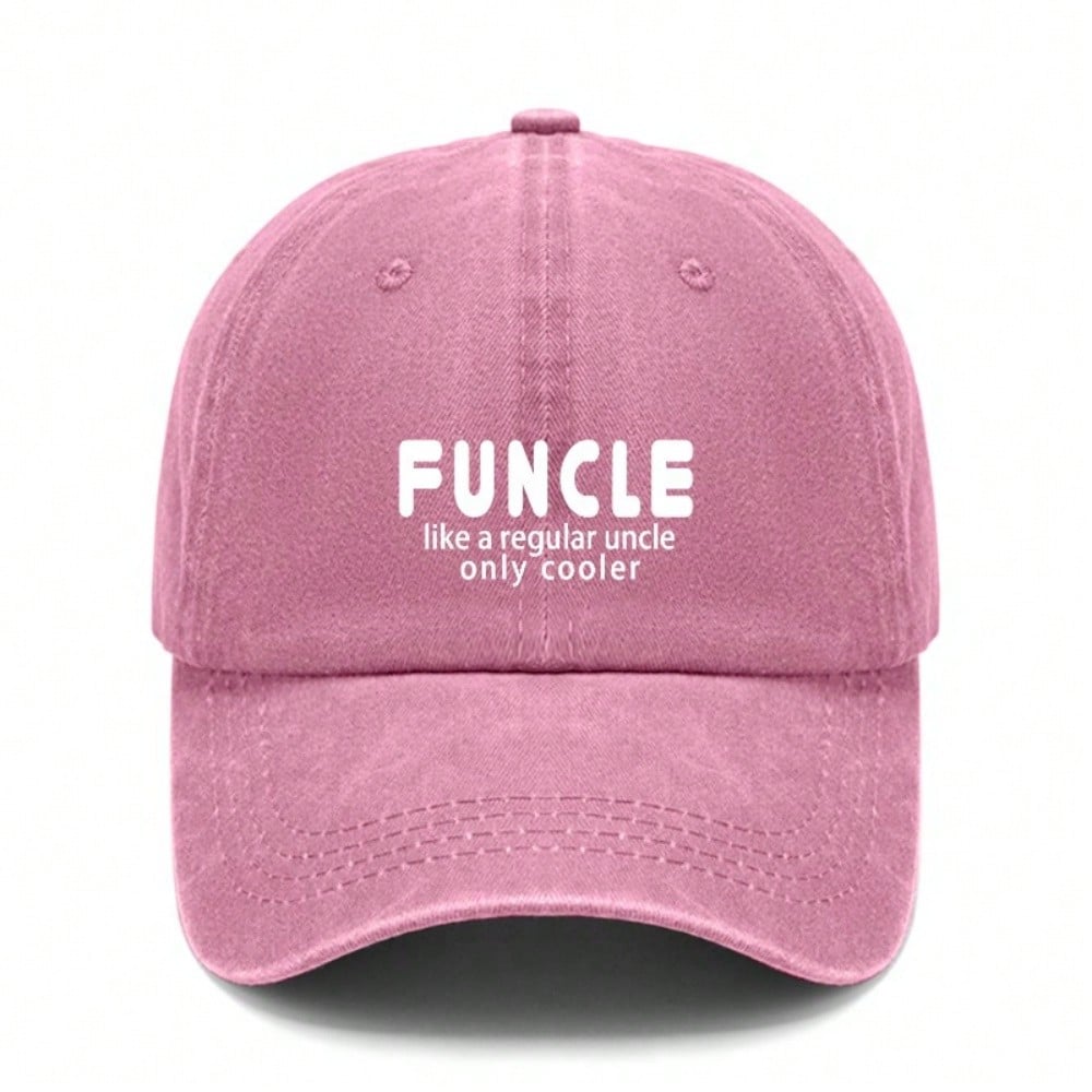 [Unisex Baseball Cap] Funcle Print Adjustable Hat Breathable Soft Fabric Casual Vintage Daily Wear Gift For Uncle