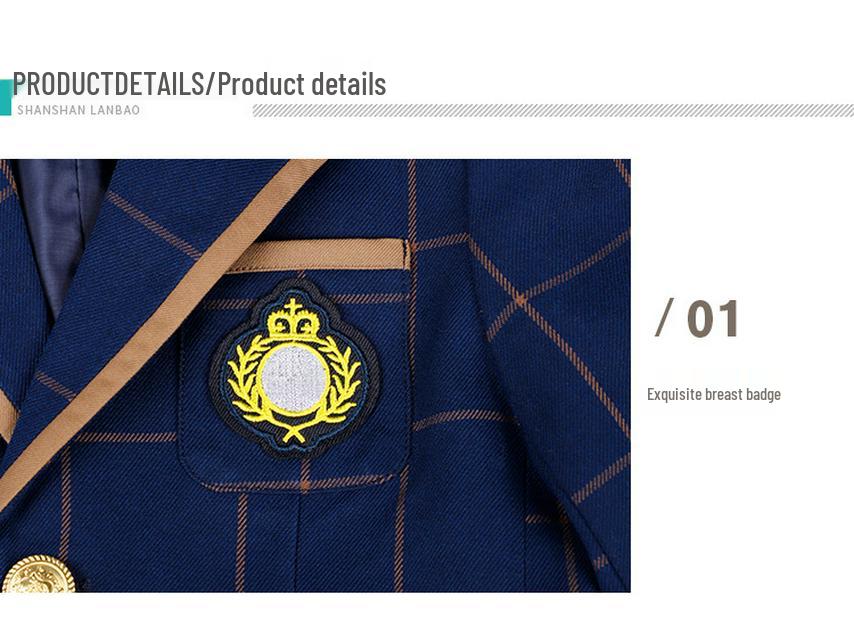 Клетчатый комплект школьной формы в британском стиле для девочек для детского сада и начальной школы