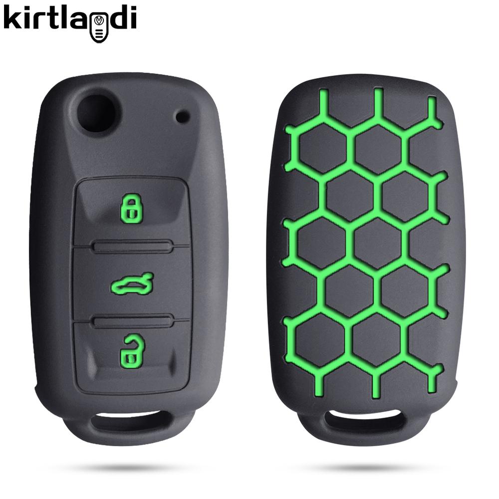 Силиконовый чехол для ключа, чехол для пульта дистанционного управления для Skoda Fabia Octavia A5 для VW Golf VI Polo Passat B5 3b Touran Caravelle Golf Plus Seat Ibiza