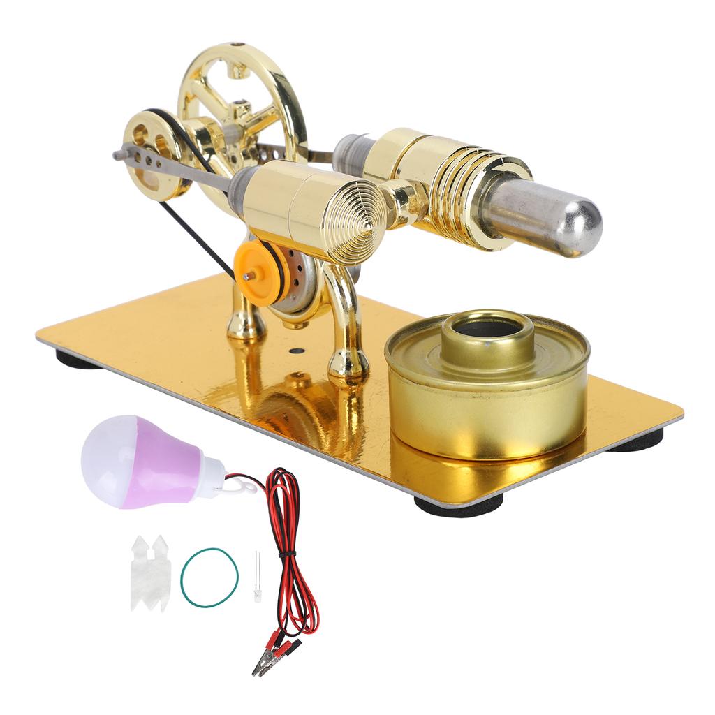 Модель двигателя Стирлинга Генератор Мотор Лампочка Внешнее сгорание Физика Образование Наука Игрушка