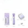 1Pc Creative Stapler Without Staples Creative Simplicity Candy Color Pusher A4 Paper Storage Clip Pusher Office/student Supplies