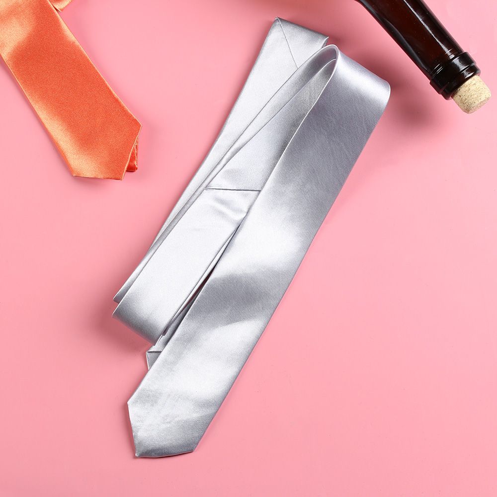 Узкий однотонный галстук-скинни из шелка