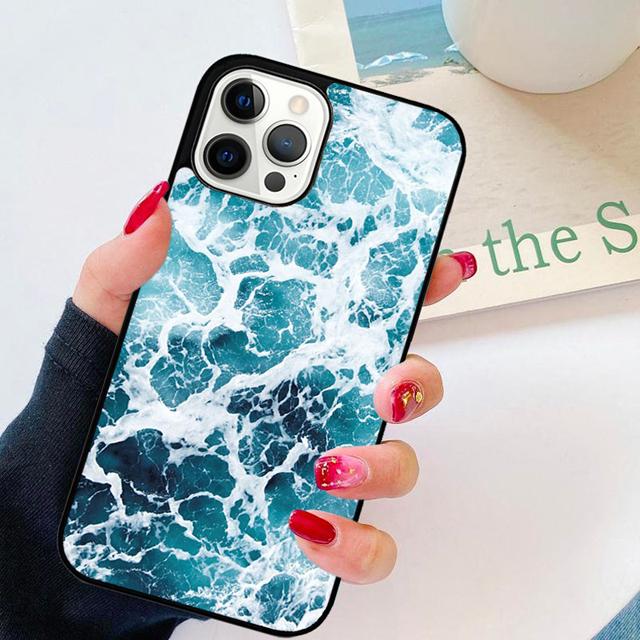 Чехол для телефона с рисунком 'Волны Океанская Вода' Задняя крышка для iPhone 17 Air 16 15 14 13 11 12 Pro Max Plus Чехол Coque