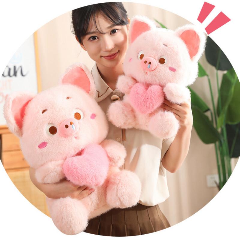 Плюшевая игрушка Love Pig, милая мягкая игрушка Pull Love Pig, кукла, украшения для волос из пряжи для куклы