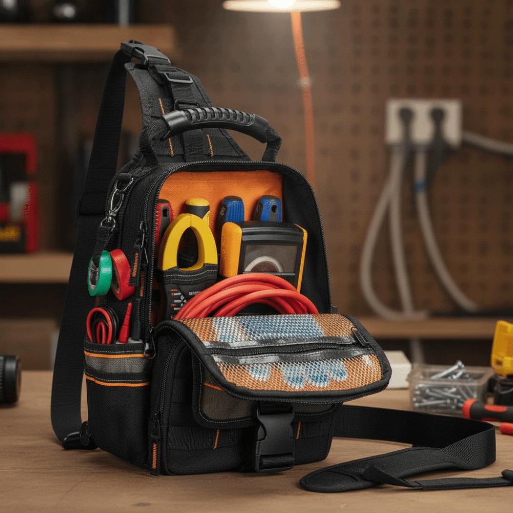 Ergonomic Handle HVAC Tool Organizer Durable Tool Bag Electrician Tool Pouch Maintenance