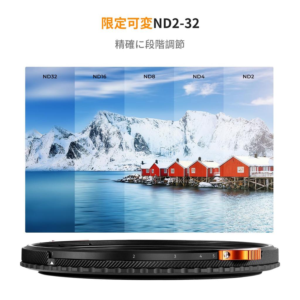 Concept 77mm Variable ND Filter TRUE COLOR Multifunctional Filter Can Eliminate Yellow Casting 28 Layer Coating On Both Sides Optical Glass Water and