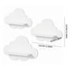 3Pcs Cloud-shaped Modern Wall Bookshelf Multifunctional Modern Style Wooden Wall Storage Rack for Living Room Display Stands