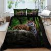 2023 New Style Animal 3D Printing Adults Bedclothes Comforter Duvet Cover Tiger Pattern Bedding Set Pillowcase King Size Double Size