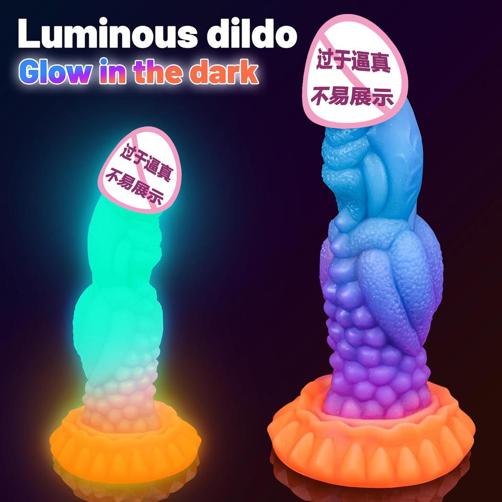 Luminous Silicone Dildo With Irregular Shape Anal Sphincter Soft Flesh Penis Alternative Sex Toy SM Adult Masturbator
