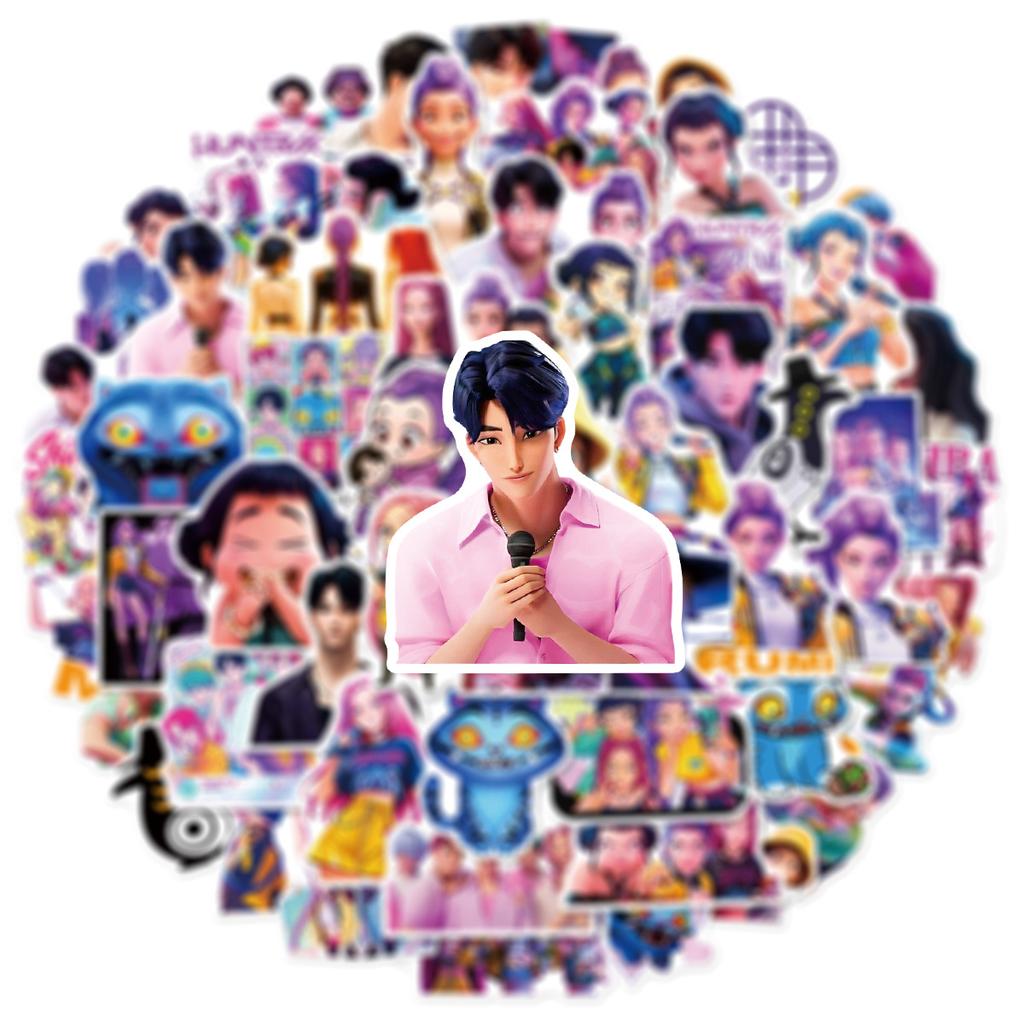 60/120 шт. Мультяшные K-POP Граффити Наклейки для Багажа, Компьютера, Телефона, Планшета, Самоката, Канцелярские Наклейки, Водостойкие