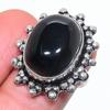 Черный Оникс Ручной работы Ювелирное изделие из стерлингового серебра 925 пробы Кольцо Размер 6 t3j84