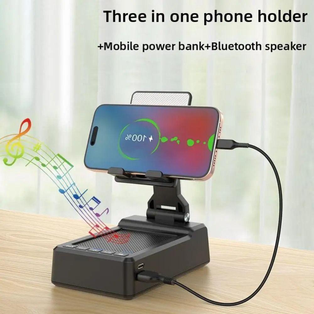 Multi Functional Mobile Phone Holder 3 In 1 Charger Phone Stand with Bluetooth Speaker  Desktop