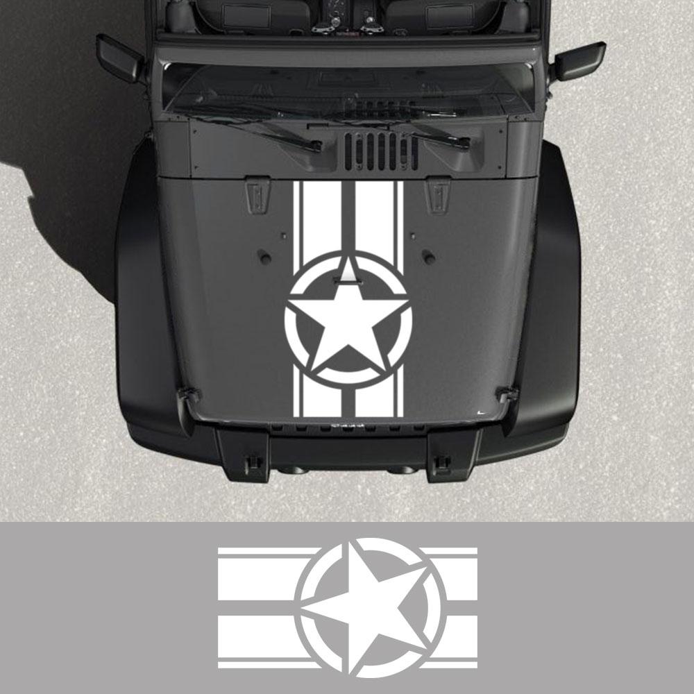 Наклейка на капот автомобиля для Jeep Renegade Patriot Wrangler JK L TJ Trail Hawk Rubicon, виниловые наклейки в стиле пентаграммы, аксессуары