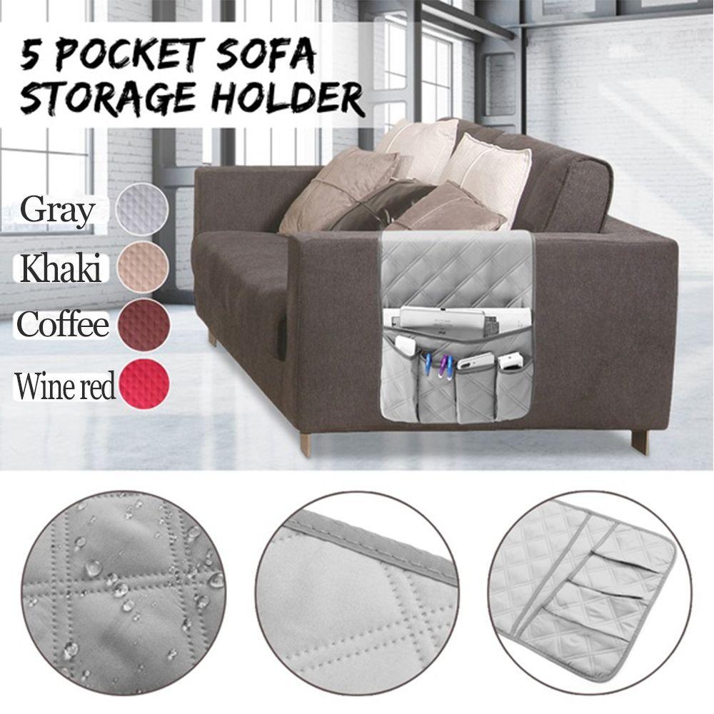 Living Couch Remote Control Storage Pockets Sofa Storage Bag Bedside Storage Organizer Hanging Bags