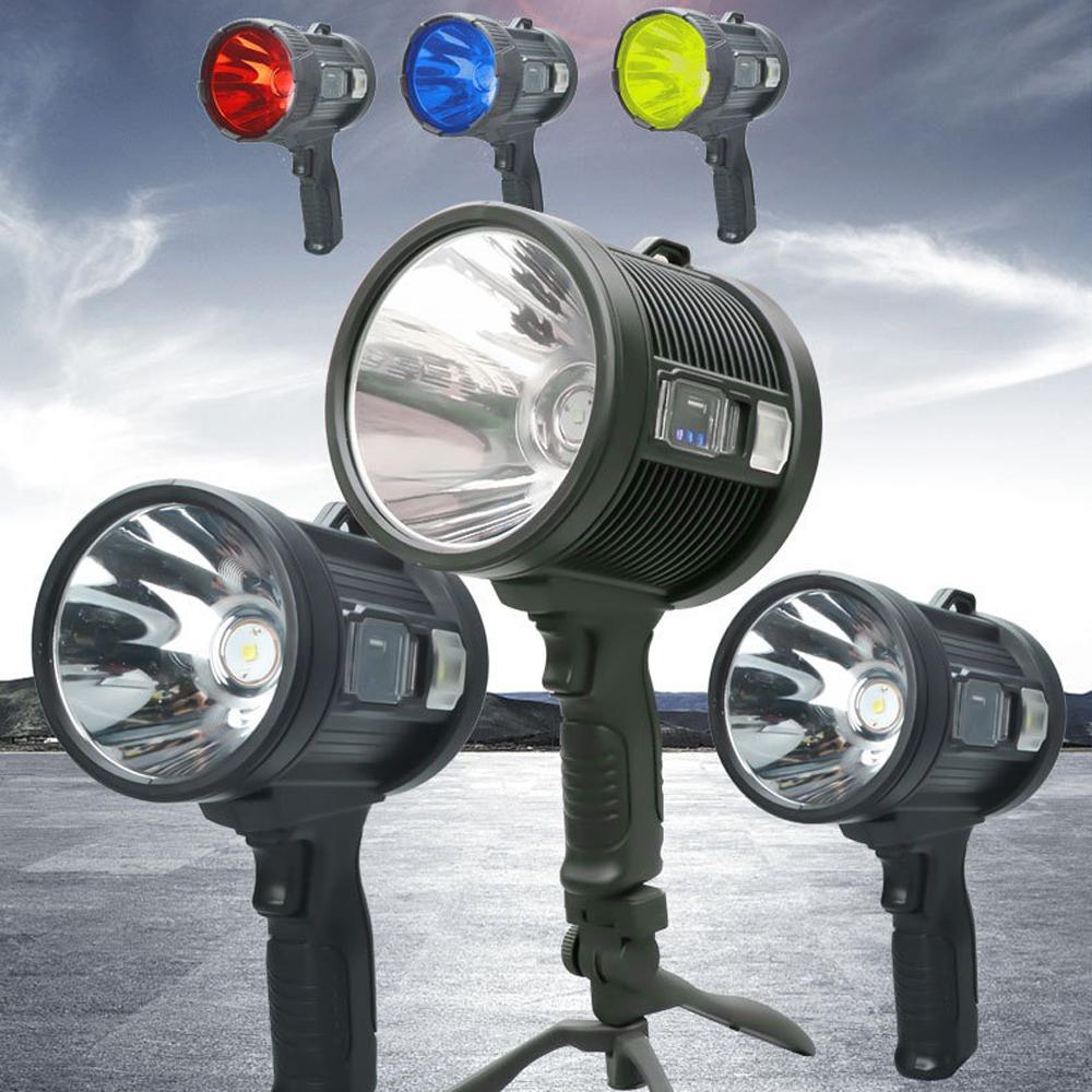 Высокая мощность, высокая яркость, портативная USB-перезаряжаемая лампа на солнечной энергии, водонепроницаемый фонарик