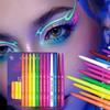 12pc Eyeliner Pencil Set,Eyeshadow Pen with Fluorescent UV Glow,Neon Body Paint Liquid Eyeliner Makeup Pen for Music Festival
