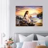 Diamond Embroidery Maiden By The Sea Diamond Painting Cross Stitch Needlework Handcrafts Art